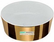 Раковина для ванной накладная Hatria HAPPY HOUR_Trilogy Gold edition 24k 440x440 YXSKB6