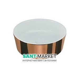 Раковина для ванной накладная Hatria HAPPY HOUR_Trilogy Gold edition 24k 440x440 YXSK30