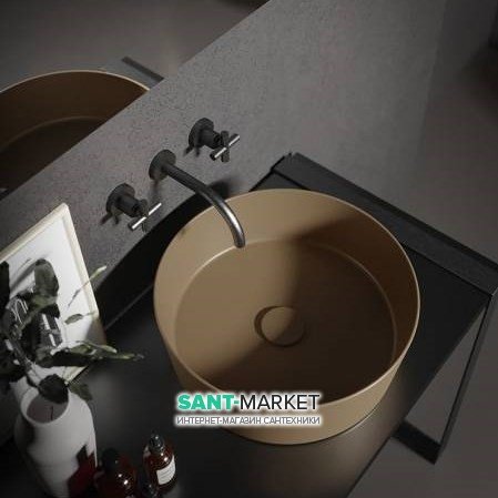 Раковина для ванної накладна Hatria HAPPY HOUR SLIM_Alchemy TOBACCO 440x440 A0Y1VG29