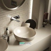 Раковина для ванної накладна Hatria HAPPY HOUR SLIM_Alchemy IVORY 400x400 A0Y1VF12