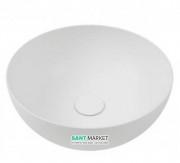 Раковина для ванної накладна Hatria HAPPY HOUR SLIM_Alchemy WHITE MATT 400x400 A0Y1VF25