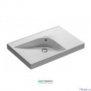 Раковина для ванної накладна ліва Hatria GRANDANGOLO 75х50 см YXNS01