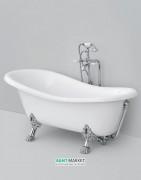 Ванна акрилова окремостояча ArtCeram Hermitage 170х80 см білий / хром HEW001 71