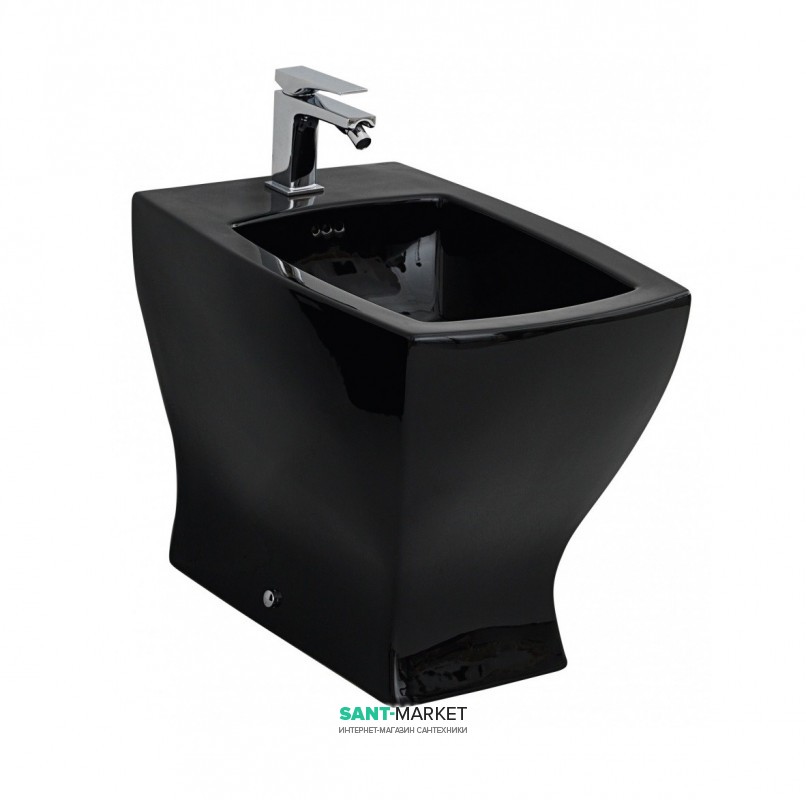 Біде підлогове Artceram JAZZ 36х54 см санфарфор чорний глянсовий JZB002 03; 00