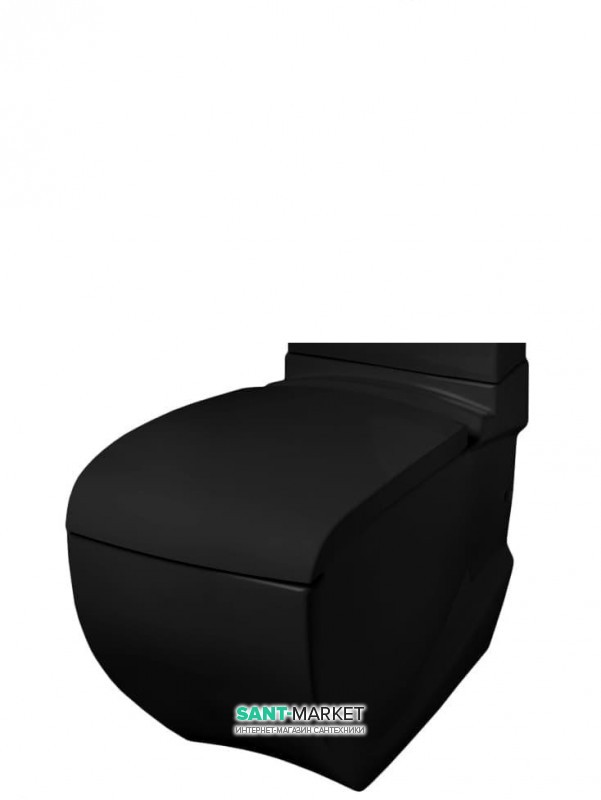 Чаша унитаза-моноблок ArtCeram Hi-Line 38х67,5 см чёрный глянцевый HIV003 03;00
