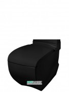 Чаша унитаза-моноблок ArtCeram Hi-Line 38х67,5 см чёрный глянцевый HIV003 03;00