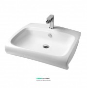 Раковина для ванної ArtCeram Hi-Line 65х51,5 см білий глянсовий HIL002 01; 00