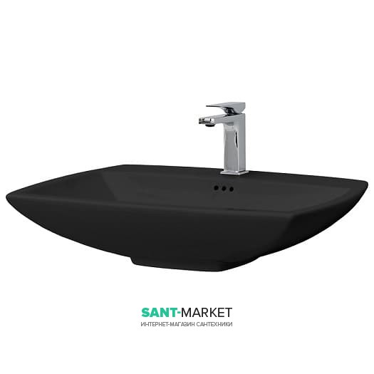 Раковина для ванной ArtCeram Jazz 70х48 см чёрный глянцевый JZL004 03;00