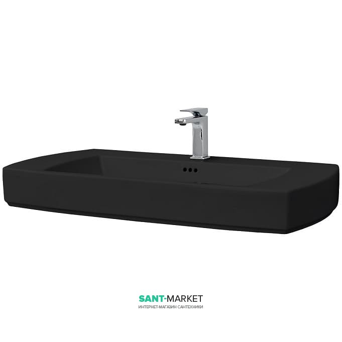 Раковина для ванної ArtCeram Jazz 91,5х48 см чорний глянсовий JZL001 03; 00