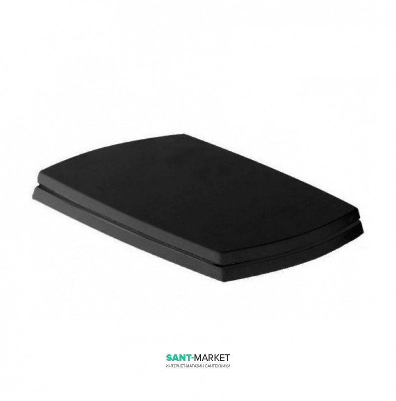 Сиденье с крышкой для унитаза ArtCeram JAZZ чёрный глянцевый/хром JZA006 03;71