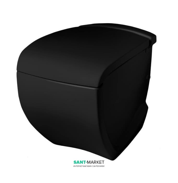 Унитаз напольный ArtCeram Hi-Line 38х54,5 см чёрный глянцевый HIV002 03;00