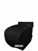 Чаша унітазу-моноблок ArtCeram Hi-Line 38х67,5 см чорний глянсовий HIV003 03; 00