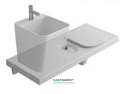 Подвесная система со встроенным унитазом справа и местом для раковины Hatria G-Full санфарфор белый YXJW01