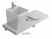 Подвесная система со встроенным унитазом справа и местом для раковины Hatria G-Full санфарфор белый YXJW01