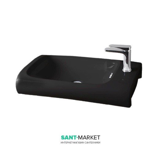 Раковина для ванной ArtCeram Hi-Line 70х41 см чёрный глянцевый HIL003 03;00