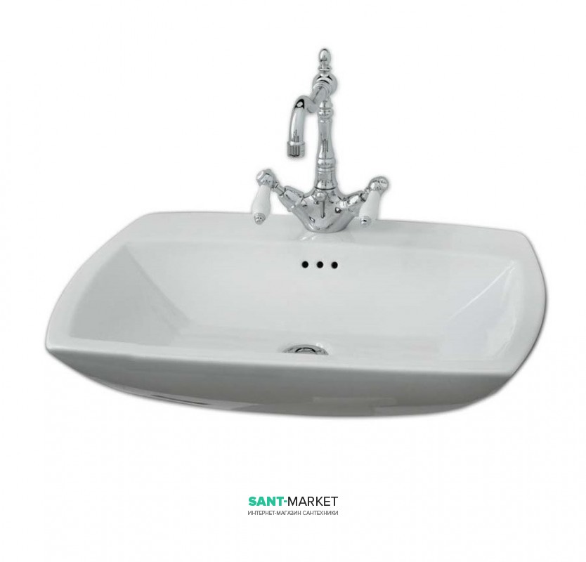 Раковина для ванной ArtCeram Jazz 70х48 см белый глянцевый JZL004 01;00