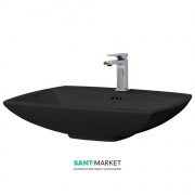 Раковина для ванной ArtCeram Jazz 70х48 см чёрный глянцевый JZL004 03;00