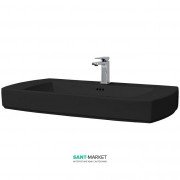 Раковина для ванної ArtCeram Jazz 91,5х48 см чорний глянсовий JZL001 03; 00