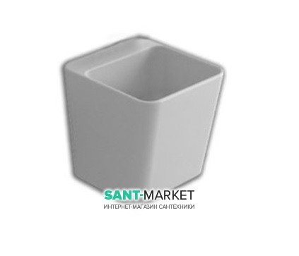 Раковина для ванной накладная Hatria G-Full 40x48 см без отверстий санфарфор белый YXJF01