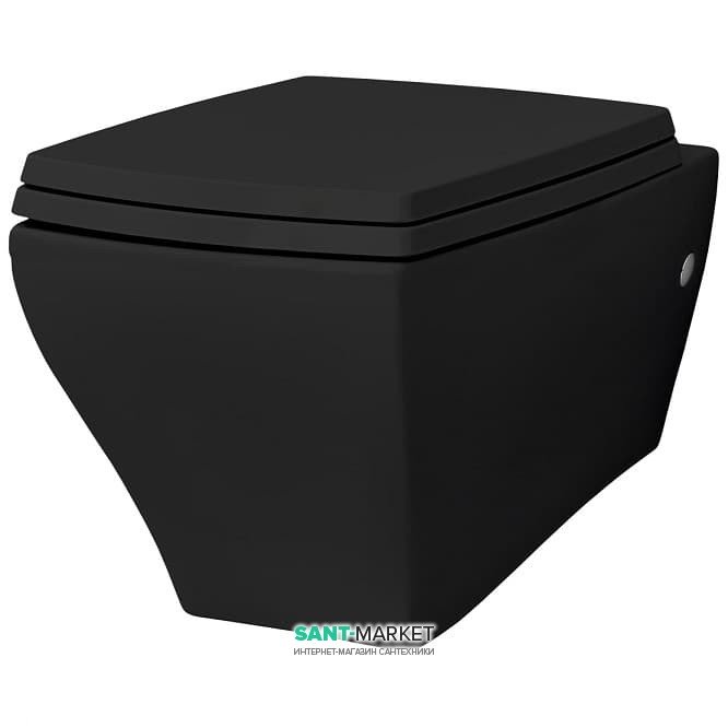 Унитаз подвесной ArtCeram JAZZ 36х53,5 см чёрный глянцевый JZV001 03;00