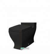 Чаша унитаза-моноблок ArtCeram JAZZ 36х69 см чёрный глянцевый JZV003 03;00