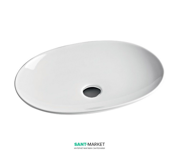 Раковина для ванной ArtCeram La Fontana 60х42 см белый глянцевый LFL001 01;00