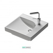Раковина для ванної накладна Hatria Grandangolo 50х50 см чаша зліва білий YXES01