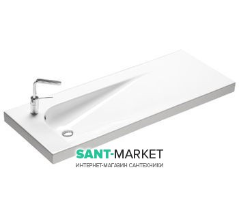 Раковина для ванної підвісна Hatria Grandangolo 130х50 см з отвором під змішувач білий YXF401