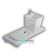 Подвесная система со встроенным унитазом слева и местом для раковины Hatria G-Full санфарфор белый YXJX01