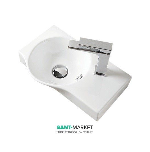 Раковина для ванної ArtCeram Lavamani Union 43х27 см білий глянсовий LML001 01; 00