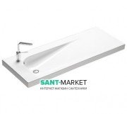 Раковина для ванної підвісна Hatria Grandangolo 130х50 см з отвором під змішувач білий YXF401