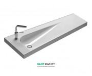 Раковина для ванної підвісна Hatria Grandangolo з отвором під змішувач полку справа 130х50 см білий YXF501