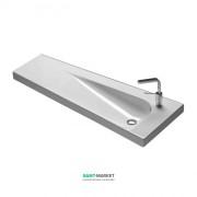 Раковина для ванної підвісна Hatria Grandangolo з отвором під змішувач полку зліва 130х50 см білий YXF601