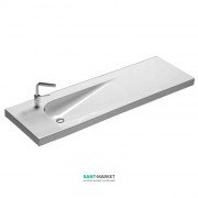 Раковина для ванної підвісна Hatria Grandangolo 150х50 см з одним отвором під змішувач білий YXF301