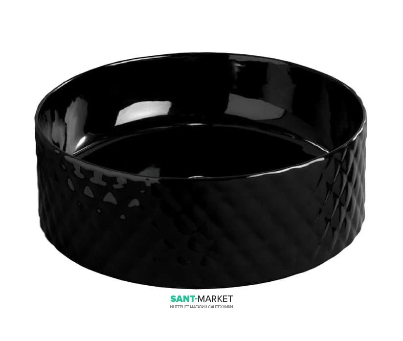 Раковина для ванної ArtCeram Rombo Ø44 см чорний глянсовий OSL009 03; 00