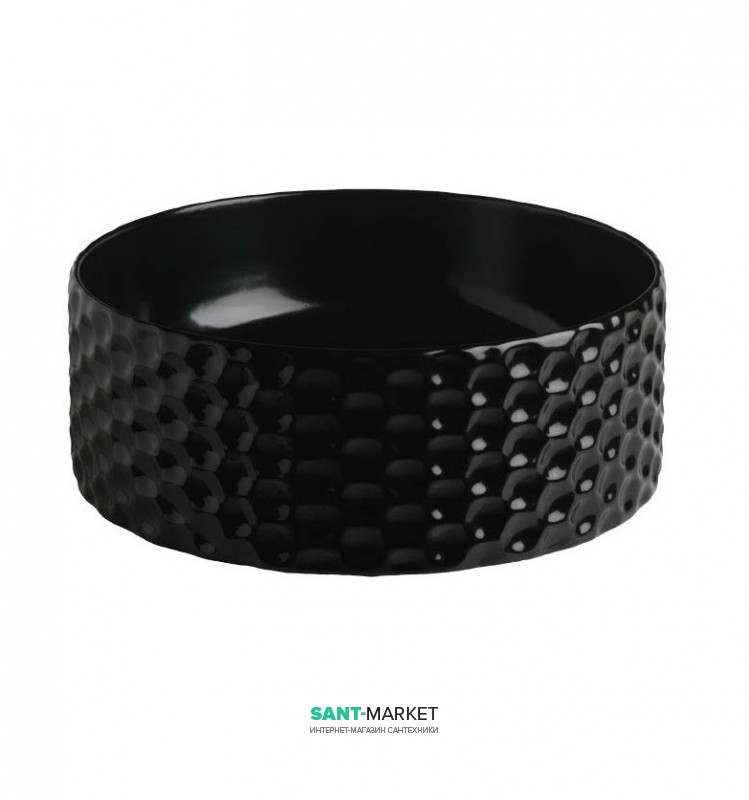Раковина для ванної ArtCeram Esagono Ø40 см чорний глянсовий OSL013 03; 00