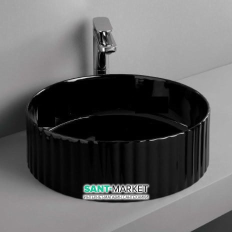 Раковина для ванной ArtCeram Millerighe Ø44 см чёрный матовый OSL010 17;00