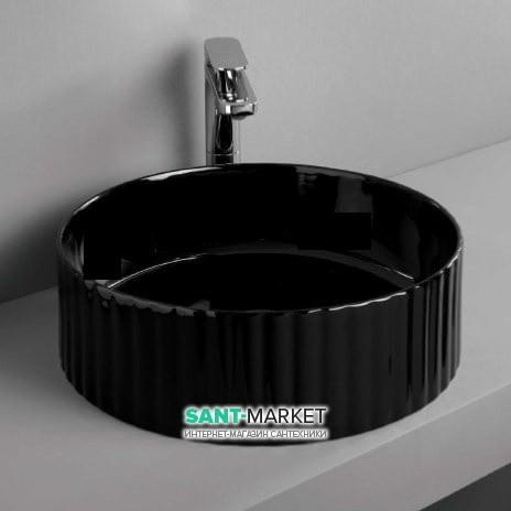 Раковина для ванной ArtCeram Millerighe Ø44 см чёрный матовый OSL010 17;00