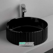 Раковина для ванної ArtCeram Millerighe Ø44 см чорний матовий OSL010 17; 00