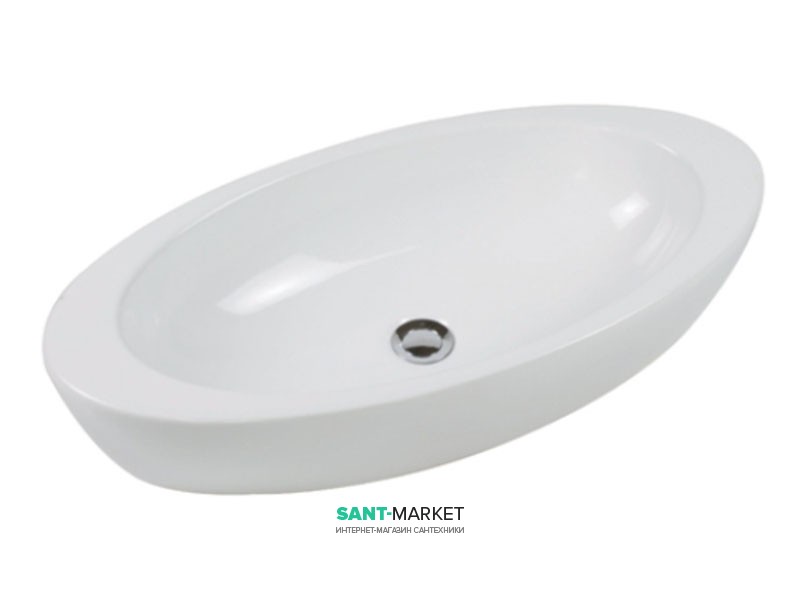 Раковина для ванної накладна Hatria Nido 37x75 см санфарфор білий Y0R201