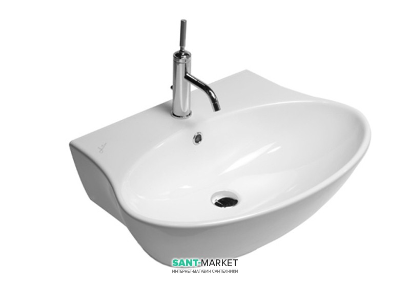 Раковина для ванної підвісна / накладна Hatria Nido 44.5x56 см санфарфор білий Y0TT01