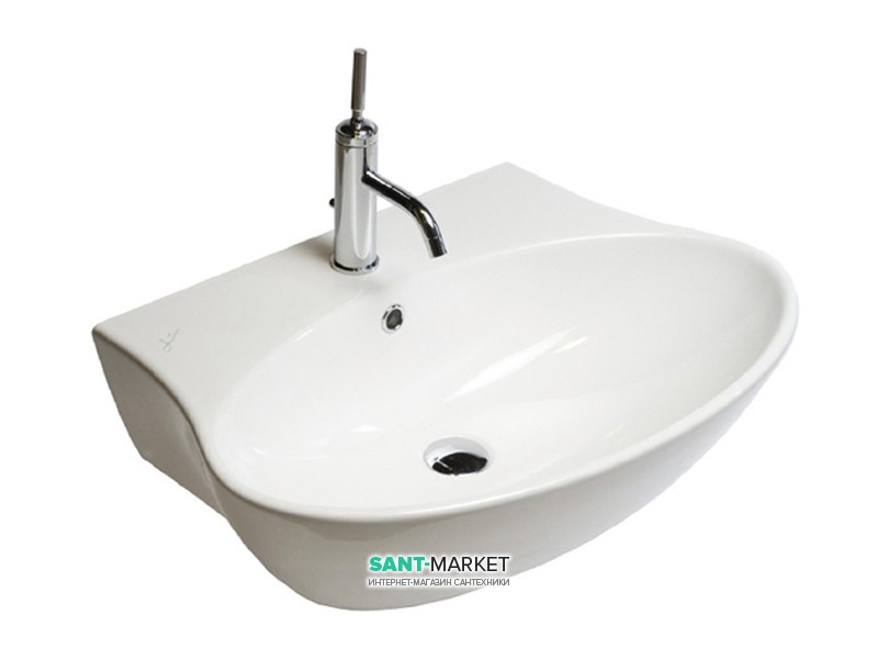 Раковина для ванної підвісна / накладна Hatria Nido 47x62 см санфарфор білий Y0R401