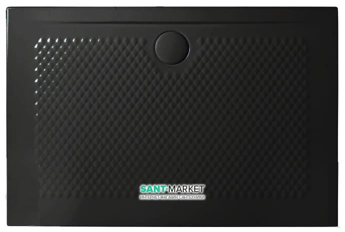 Душовий піддон Artceram Texture 120х80 см чорний глянсовий PDR021 03; 00
