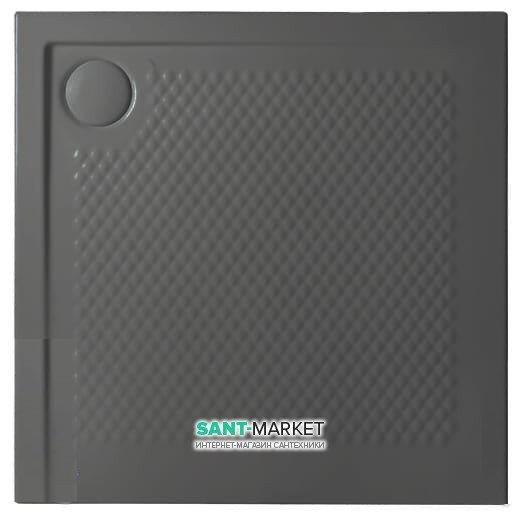 Душовий піддон Artceram Texture 90х90 см санфарфор сірий PDQ008 15; 00