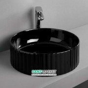 Раковина для ванної ArtCeram Millerighe Ø44 см чорний глянсовий OSL010 03; 00
