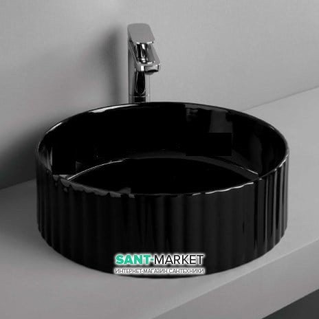 Раковина для ванної ArtCeram Millerighe Ø44 см чорний матовий OSL010 17; 00