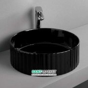 Раковина для ванної ArtCeram Millerighe Ø44 см чорний матовий OSL010 17; 00