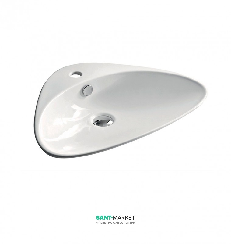 Раковина для ванної ArtCeram Plettro 60х44 см білий глянсовий PTL001 01; 00
