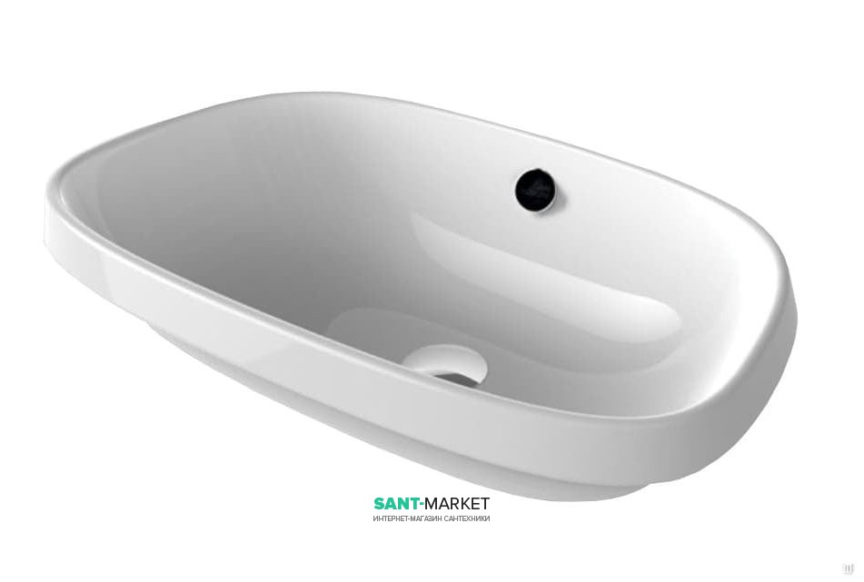 Раковина для ванної ArtCeram Plettro 63,5х40 см білий глянсовий PTL004 01; 00