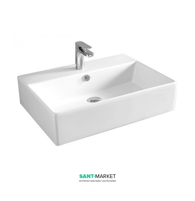 Раковина для ванной ArtCeram Quadro 65х48 см белый глянцевый QUL003 01;00